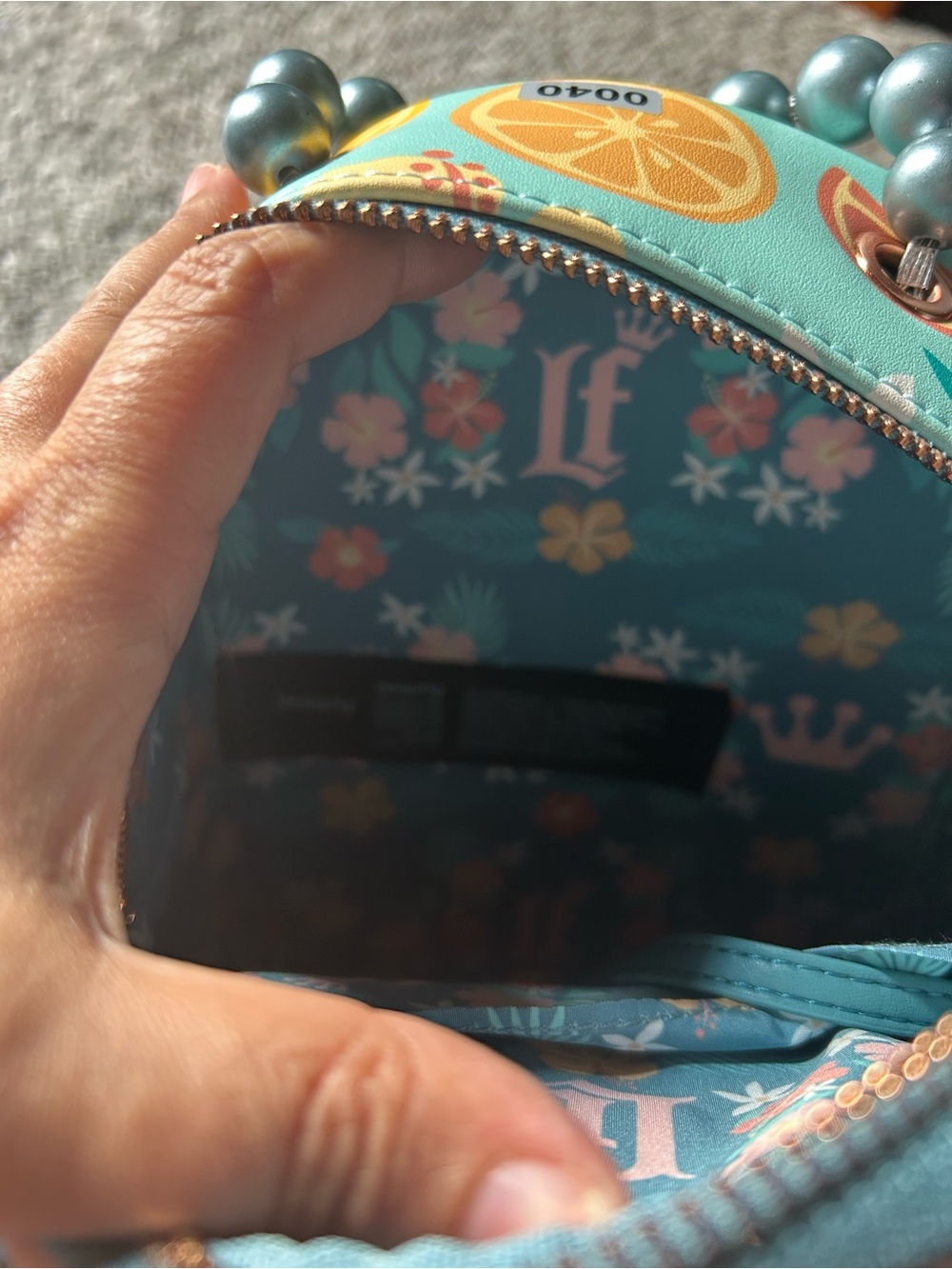 Loungefly Floral Citrus Mini Backpack - Picture 12 of 13